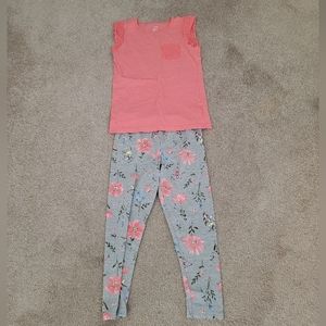 Girls Carter's Size 10 Capri leggings and Sleeveless Spring/Summer Top